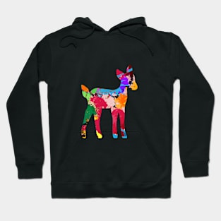 fawn Deer colorful happy gift Hoodie